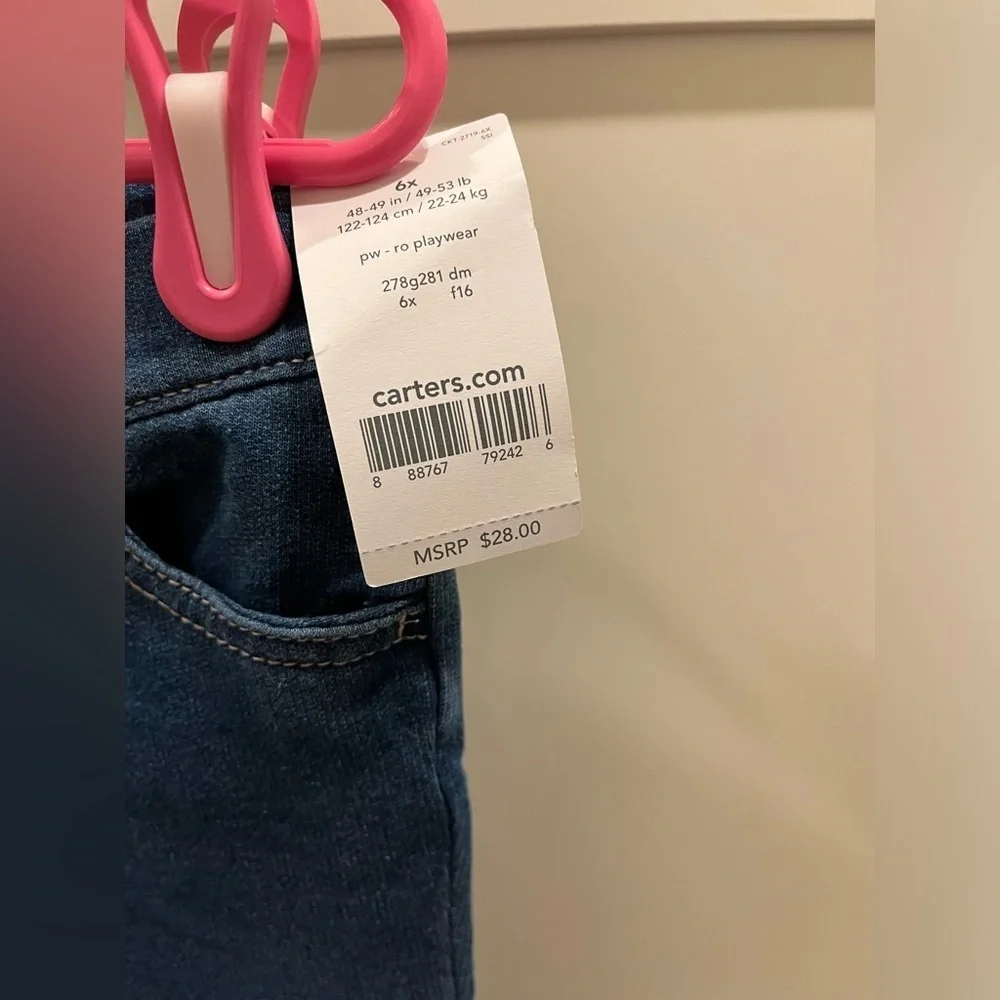 Carters size 6x skinny jean, NWT